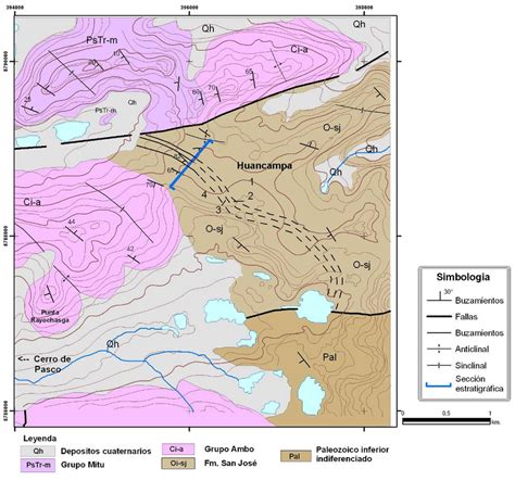 Mapa Geol Gico De La Zona De Estudio Los N Meros