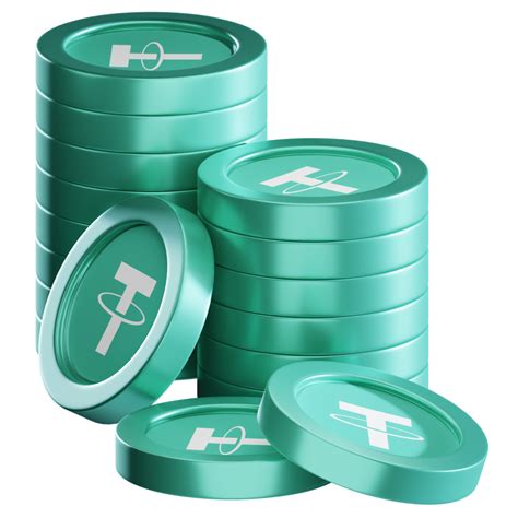 Tether Usdt Coin Stacks Cryptocurrency 3d Render Illustration 21628118 Png