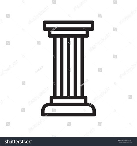 Pillar Icon Trendy Outline Style Design Stock Vector Royalty Free