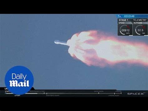 Spacex Launches Rocket With Classified Us Spy Satellite Daily Mail