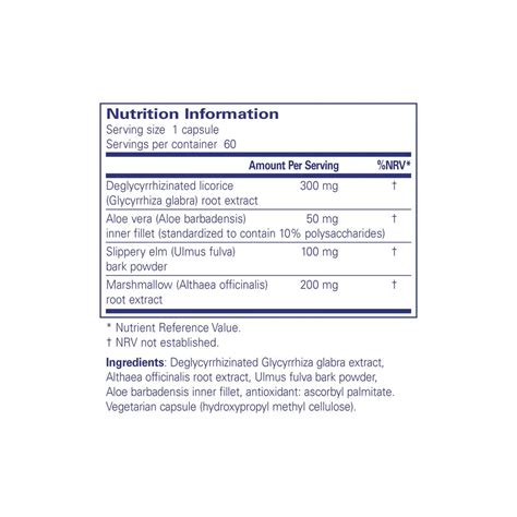 DGL Plus | 60 Capsules | Pure Encapsulations | Supplement Hub ...