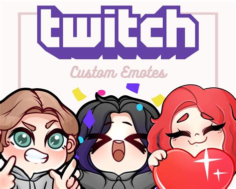 6 Custom Emotes Emojis Stickers Pack For Twitch Discord And Etsy