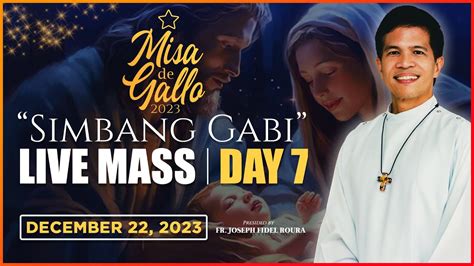 Friday Filipino Mass Today Live Day Misa De Gallo December