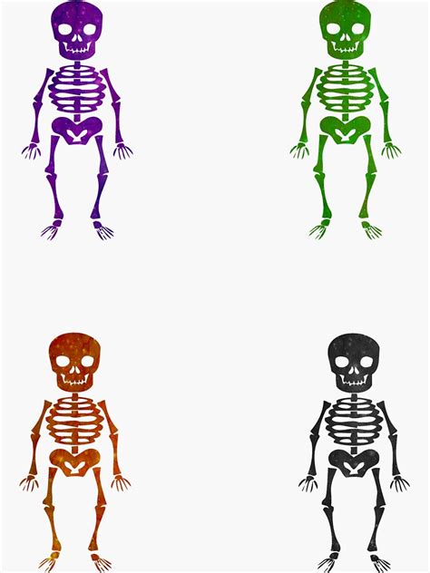 Skeleton Stickers Sticker For Sale By Mikedece Redbubble