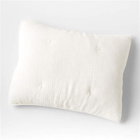 Celeste White Organic Cotton Standard Sham Reviews Crate And Barrel