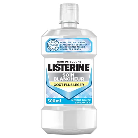 Listerine Bain De Bouche Soin Blancheur Go T Plus L Ger Sans Alcool