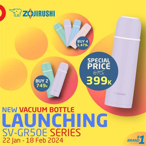 Jual Zojirushi Vacuum Bottle 500ml SV GR50E Termos Air Shopee Indonesia