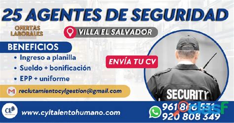 Agentes Seguridad Funciones Realizar ANUNCIOS Agosto Clasf