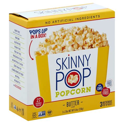 Skinnypop Butter Microwave Popcorn Pop Up Boxes Shop Popcorn At H E B