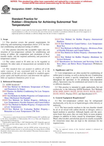 ASTM D3847 01 2007 Standard Practice For Rubber Directions For