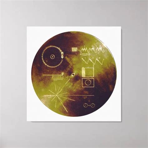 Voyager And Golden Record Sounds Of Earth Canvas Print Zazzle