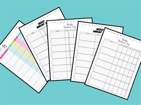 Free Printable Exercise Log And Workout Trackers 59 OFF