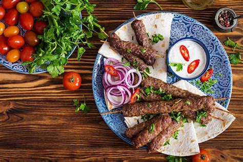 Premium Photo Turkish And Arabic Traditional Ramadan Mix Kebab Plate