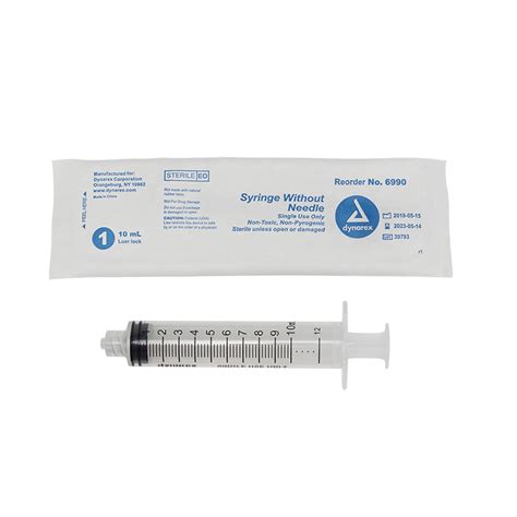 Syringe Without Needle Non Toxic Luer Lock Dynarex Corporation