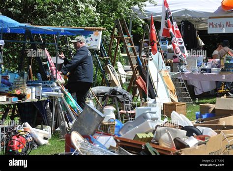 Outdoor Jumble Sale Stock Photo Alamy