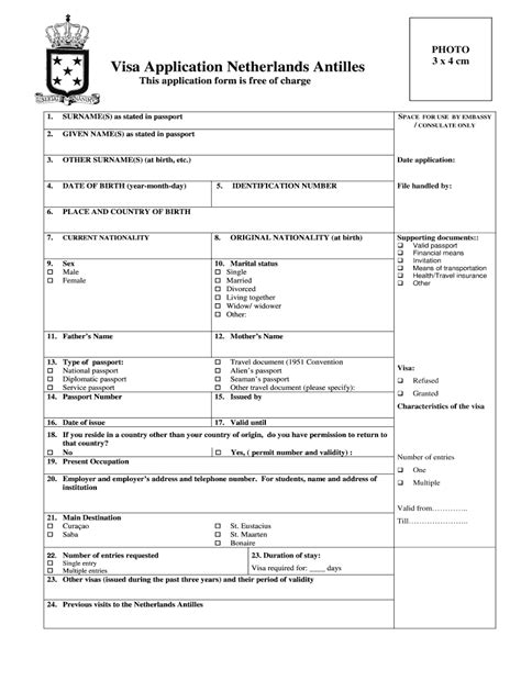 Schengen Visa Application Form Netherlands Pdf Fill And