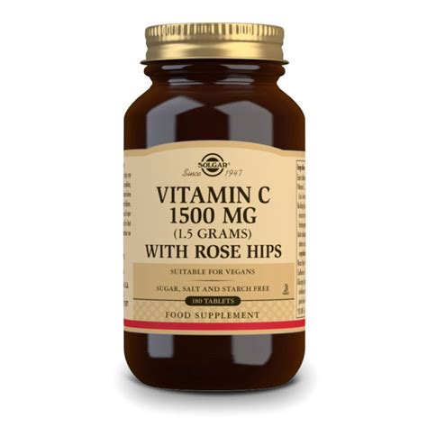 Solgar Vitamina C 1500 Mg Rose Hips 180 Comprimidos