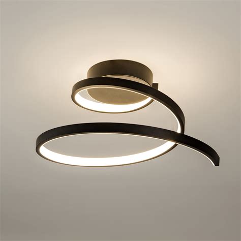 Dotokotl Modern Led Ceiling Light 24w Spiral Design Ceiling Lighting Fixture 18 Inch4000k Warm