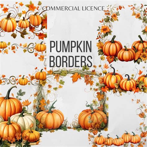 Pumpkin Border Fall Border PNG Fall Border Clipart Fall Clipart Fall ...