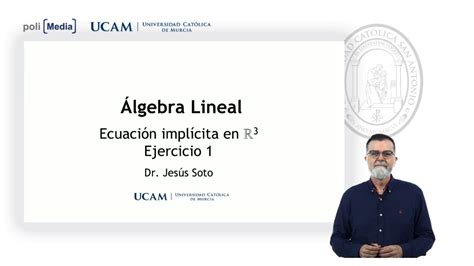 Lgebra Lineal Ejercicio Ecuaci N Impl Cita En R Jes S Soto