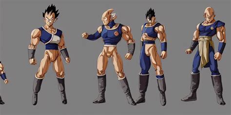 Vegeta Character Sheet Concept Design Contrast Kim Stable Diffusion