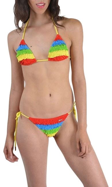 Dsquared2 Multi Color Two Piece Swimsuit Us S Eu 40 Bikini Top Size 4