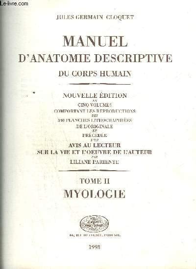 Manuel D Anatomie Descriptive Du Corps Humain Tome Par