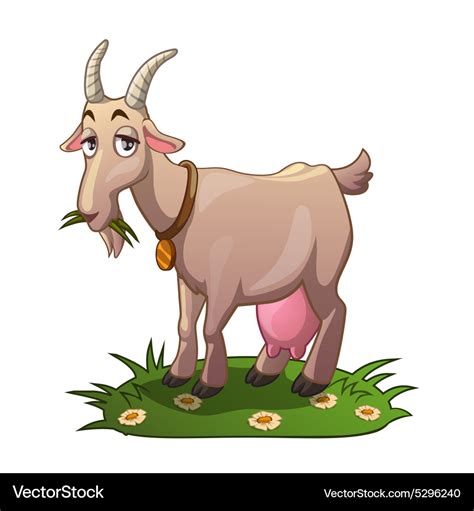 Funny cartoon goat Royalty Free Vector Image - VectorStock