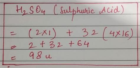 What Is The Molar Mass Of Sulfuric Acid H So