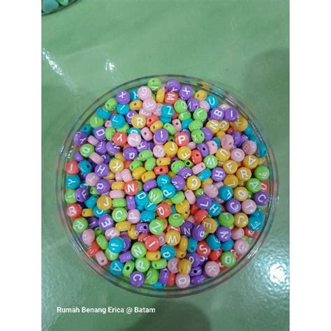 Jual Manik Manik Mote Huruf Warna Shopee Indonesia