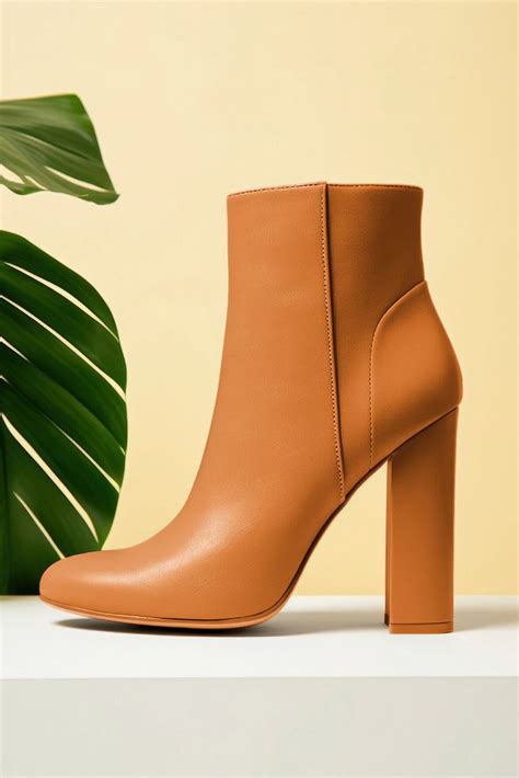 Brown High Heel Chelsea Boots Free Mockup Generator Rawpixel