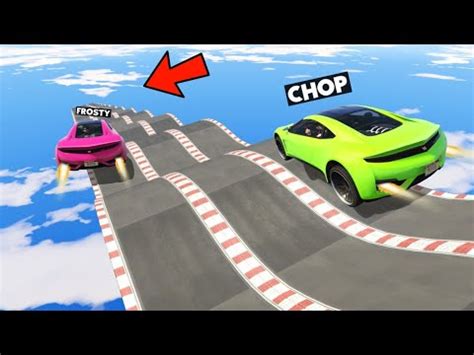 CHOP CHALLENGED FROSTY FOR LEGENDARY MEGA RAMP RACE GTA 5 YouTube