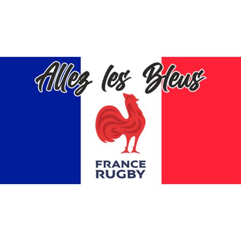 Sticker Rugby Allez les Bleus ref d21643 MPA Déco