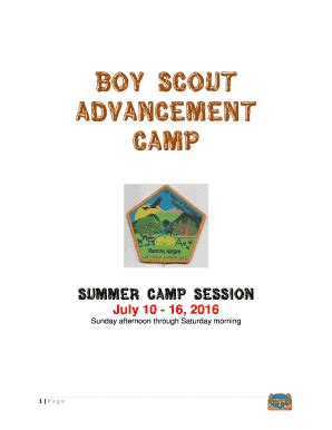 Fillable Online Boy Scout Advancement Camp Blpcbsabbdoubleknotbbcomb