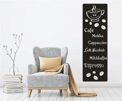 Wandtattoo Banner Wandbanner für Küche mit Kaffee 2