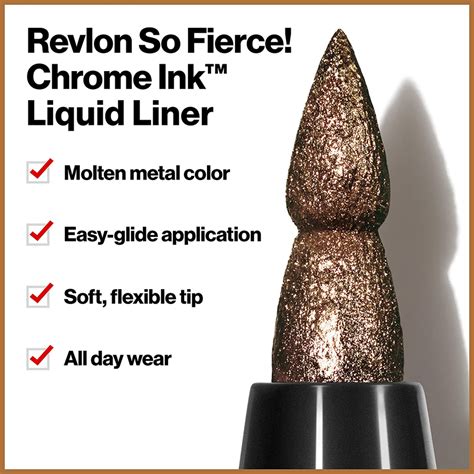 Revlon So Fierce Chrome Ink Liquid Pen Eyeliner Bronzage 902