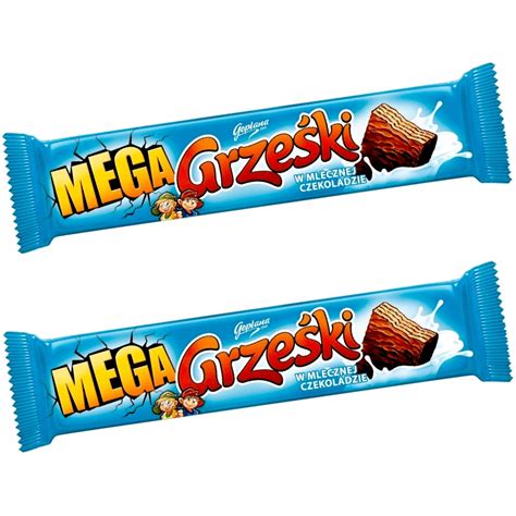 Wafelek Mega Grześki w mlecznej czekoladzie 48g x2 13416648244 Allegro pl