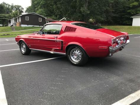 1968 Ford Mustang Fastback 428 Cobra Jet R Code Candy Apple Red For Sale Photos Technical