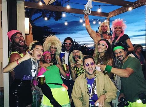 Miley Cyrus And Liam Hemsworth 80s Themed Bash Beautifulballad