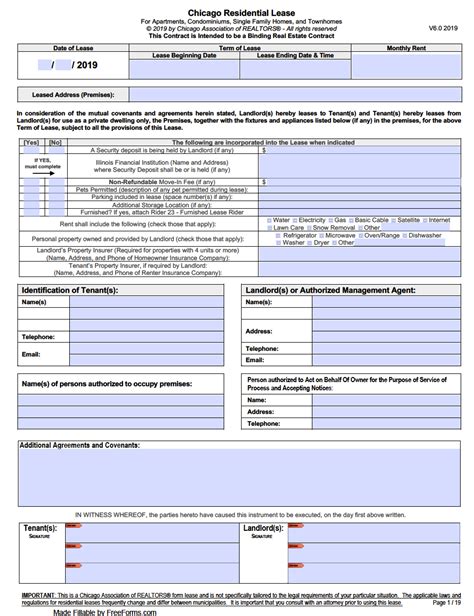 Chicago Residential Lease Pdf Pauli Bethanne