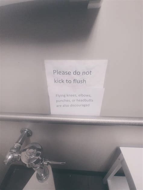 Sign in the bathroom at work. : r/funny