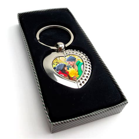 Llavero Metálico Corazón Diamante Personalizado Lolapix