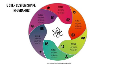 20 Create 6 Step Custom Shape Infographic Powerpoint Presentation Graphic Design Free Template