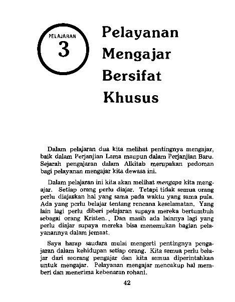 PDF Pelayanan Mengajar Bersifat Khususindonesian Globalreach Org