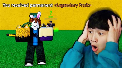 Roll For Legendary Fruit To Get The Permanent In Blox Fruits Youtube