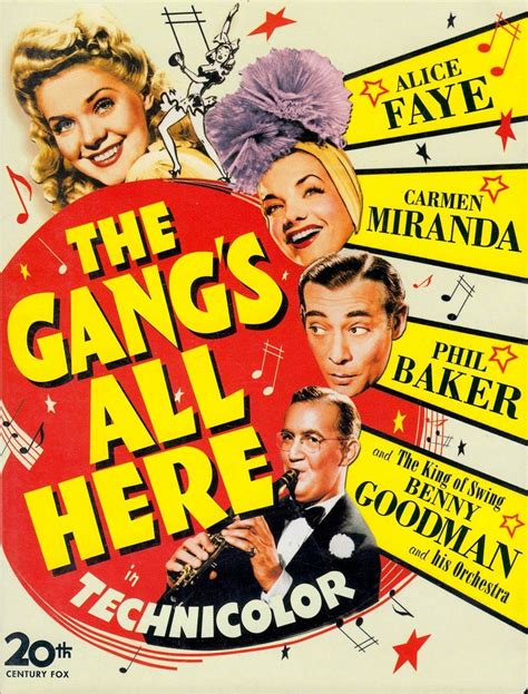 THE GANG S ALL HERE Movie Poster 1943 Starring Alice Faye CARMEN