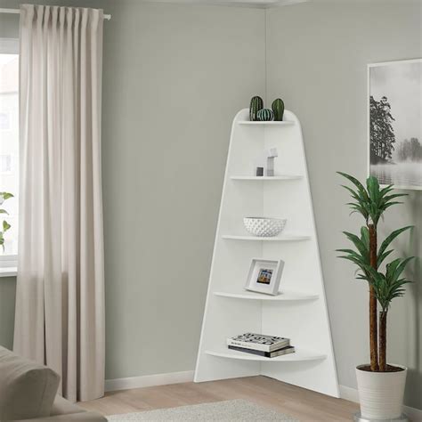 Varby Corner Shelf Unit White 53x155 Cm Ikea