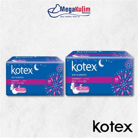 Kotex Soft Smooth Overnight Wing Cm Shopee Malaysia