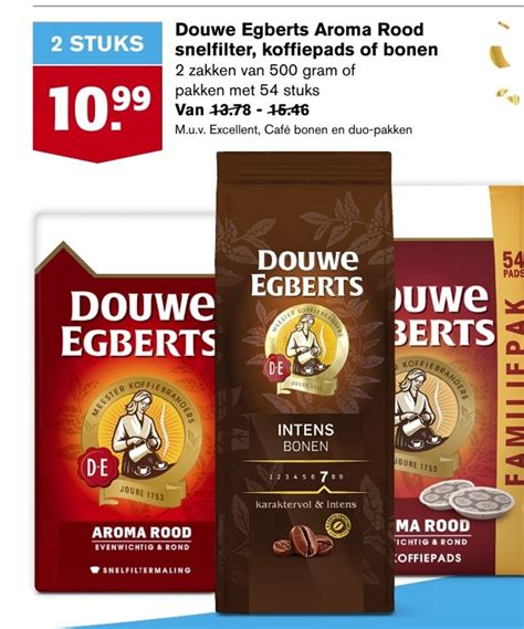 Douwe Egberts Aroma Rood Snelfilter Aanbieding Bij Hoogvliet