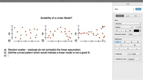 Summary of Statistics 101: Linear Regression, Residual Analysis